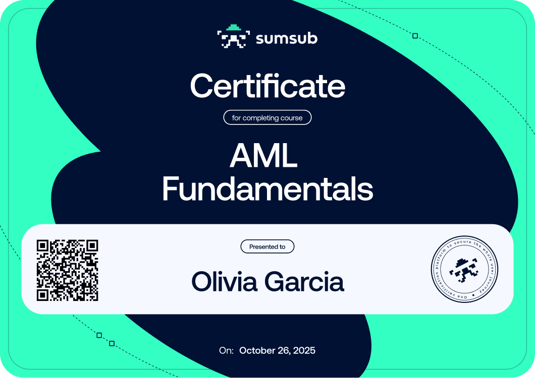 Become AML certified<br/> with our free online course